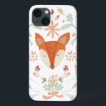 Funda Para iPhone 13 Whimsical Woodland Fox<br><div class="desc">Pezo de bosque con hojas verdes. Artista: June Erica Vess. ID de la imagen: 105549D.</div>