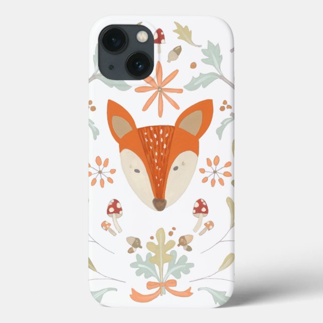 Funda De Case-Mate Para iPhone Whimsical Woodland Fox (Reverso)