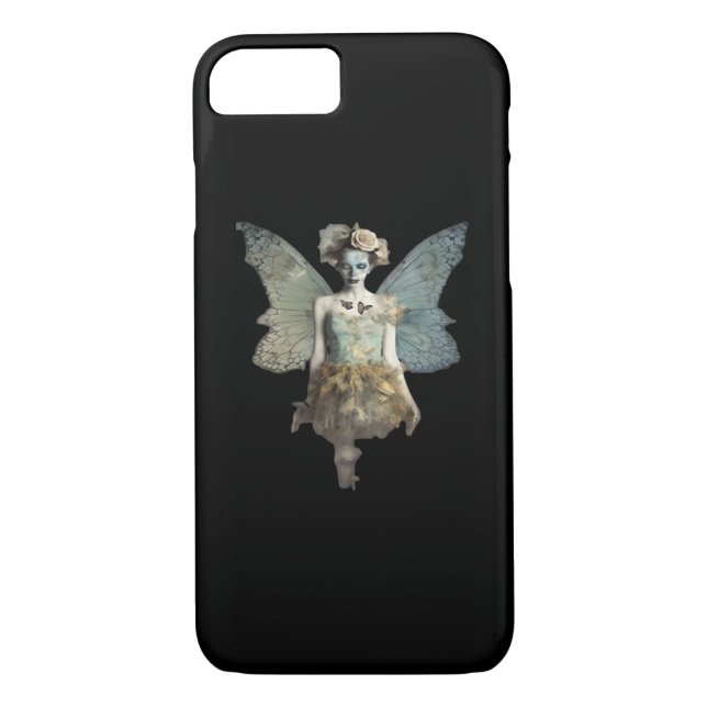 Funda De Case-Mate Para iPhone Whimsigoth Zombie Fairy Old Timey Gothic Moody Art (Reverso)