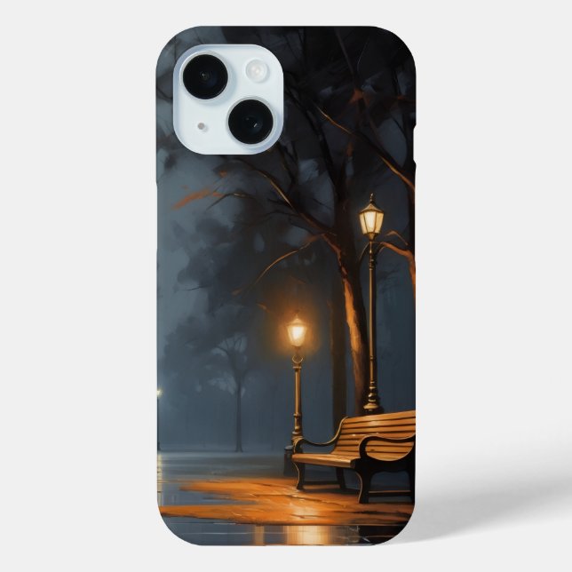 Funda De Case-Mate Para iPhone Whispers in the Rain – Emotional Oil Painting Benc (Reverso )