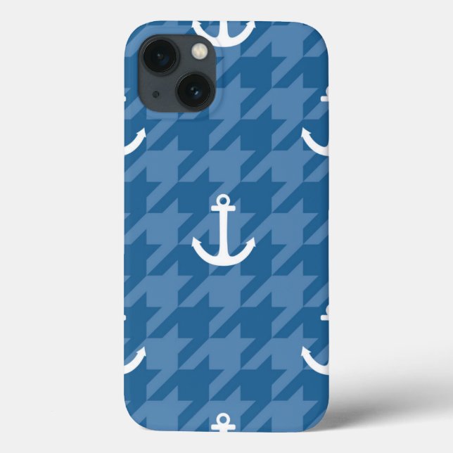 Funda De Case-Mate Para iPhone White Anchor Pattern (Reverso)