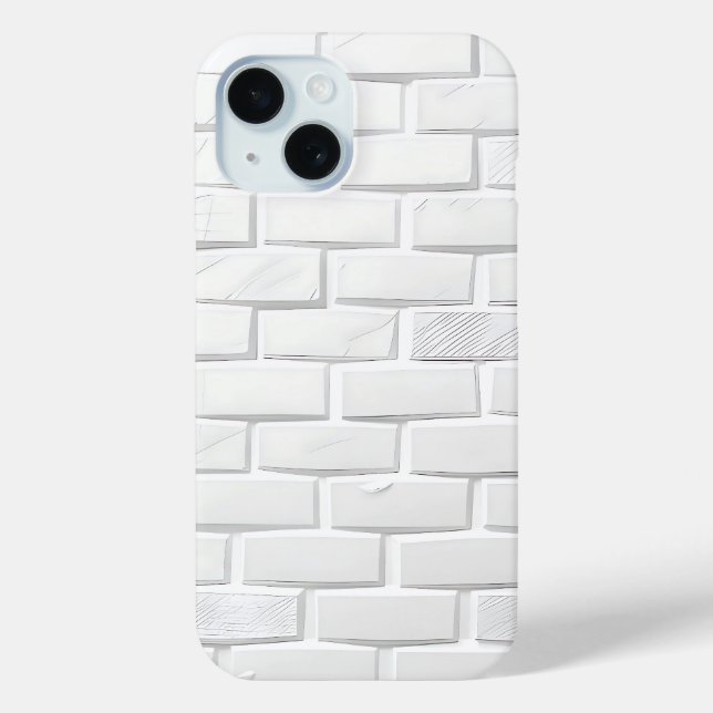 Funda De Case-Mate Para iPhone White Brick Texture iPhone Case Minimal Look (Reverso )