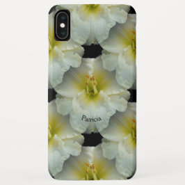 Funda Para iPhone XS Max White Daylily con el patrón de mosaico amarillo/si
