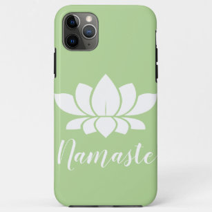Funda Para iPhone 11 Pro Max White Lotus Silhouette Namaste