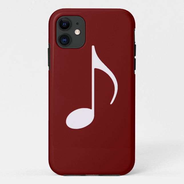 Funda De Case-Mate Para iPhone white musical note (Reverso)