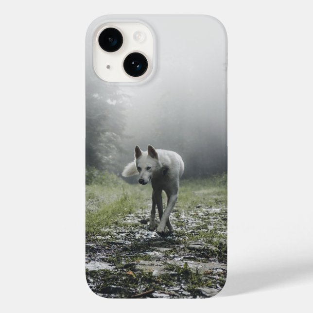 Funda De Case-Mate Para iPhone White Siberian Husky iPhone 14 Case (Reverso )