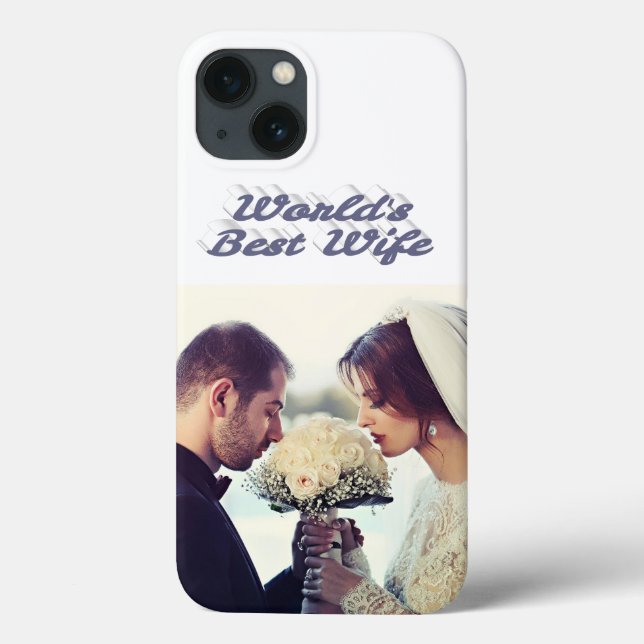 Funda De Case-Mate Para iPhone Wife Photo gray  (Reverso)
