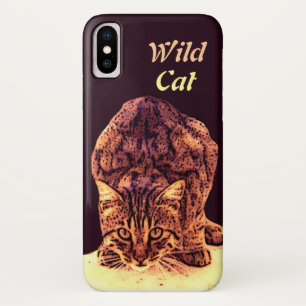 FUNDA PARA iPhone X WILD CAT KITTEN