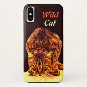 FUNDA PARA iPhone X WILD CAT KITTEN
