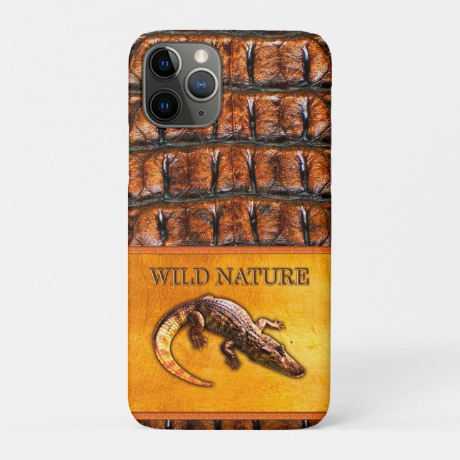 Funda De Case-Mate Para iPhone WILD NATURE - Colección de diseño CROCODILE-DILE-D (Reverso)