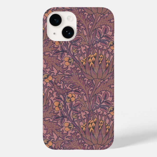 Funda De Case-Mate Para iPhone William Morris Artichoke Wine and Gold (Reverso )