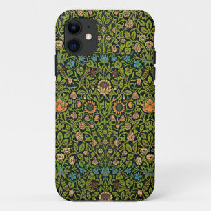 Funda Para iPhone 11 William Morris - Columbine, verde oscuro, Case-Mat