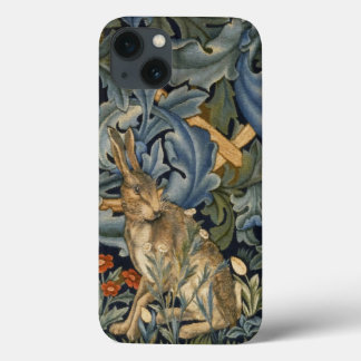 Funda Para iPhone 13 William Morris Forest Rabbit Floral Art Nouveau