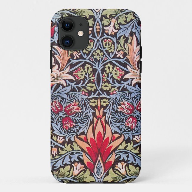 Funda De Case-Mate Para iPhone William Morris Snakeshead Art Nouveau floral (Reverso)