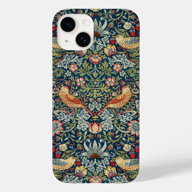 Funda De Case-Mate Para iPhone William Morris Strawberry Thief IPhone 14 Funda (Reverso )