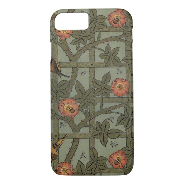 Funda De Case-Mate Para iPhone William Morris Trellis Wallpaper Art (Reverso)