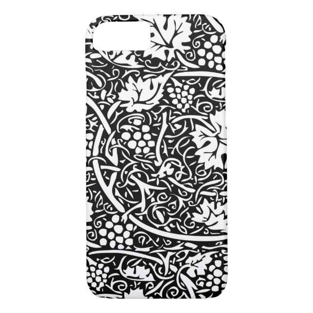 Funda De Case-Mate Para iPhone William Morris Vino blanco negro de uva (Reverso)