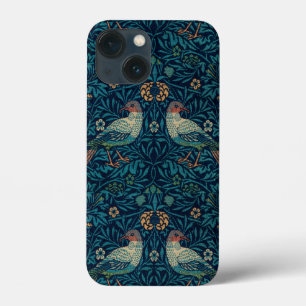 Funda Para iPhone 13 Mini William Morris Vintage Blue Birds Pattern Funda-Ma