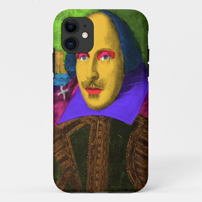 Funda De Case-Mate Para iPhone William Shakespeare Pop Art (Reverso)