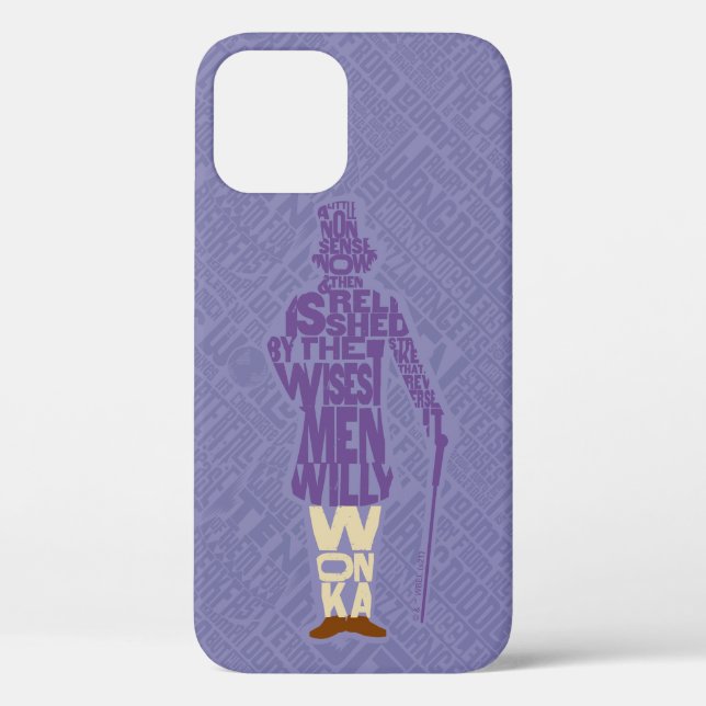Funda De Case-Mate Para iPhone Willy Wonka Quote Silhouette (Reverso )