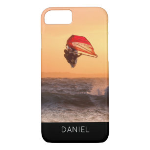Funda Para iPhone 8/7 Windsurf En El Sunset Surfer Sailboarding