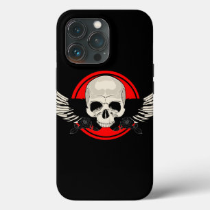 Funda Para iPhone 13 Pro Wing Skull - RED