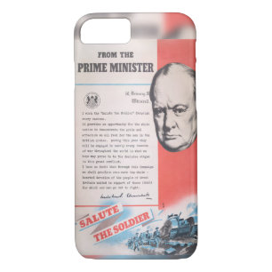 Funda Para iPhone 8/7 Winston Churchill, reimpresión del poster