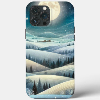 Funda Para iPhone 13 Pro Max Winter Hillside
