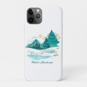 Funda Para iPhone 11 Pro Winter Landscape Green iPhone / iPad case