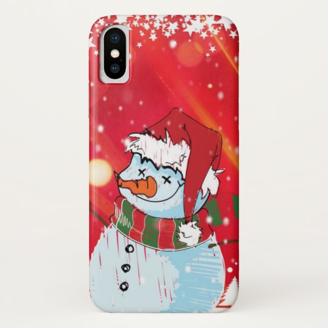 Funda De Case-Mate Para iPhone Winter Snowman (Reverso)