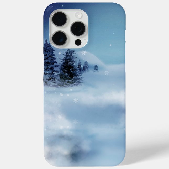 Funda De Case-Mate Para iPhone Winter Wonderland de noche (Reverso )