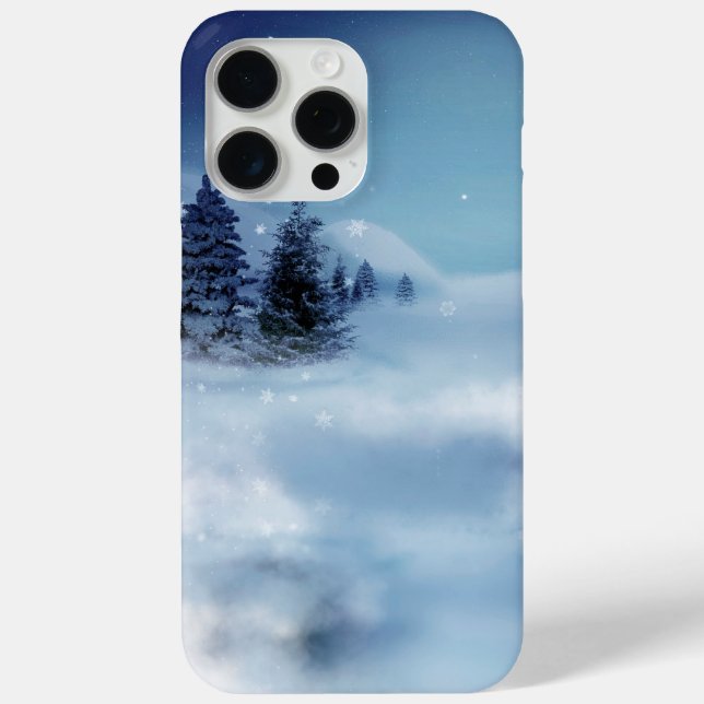Funda De Case-Mate Para iPhone Winter Wonderland de noche (Reverso )