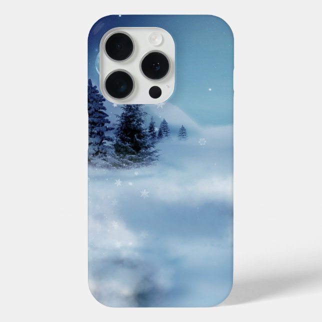 Funda De Case-Mate Para iPhone Winter Wonderland de noche (Reverso )