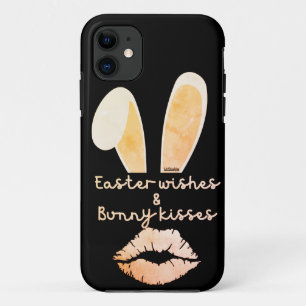 Funda Para iPhone 11 WISHES & BUNNY KISSES idea de regalo de Pascua