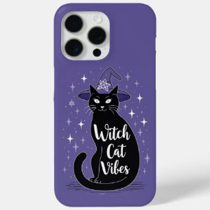 Funda Para iPhone 15 Pro Max Witch Cat Vibes Purple