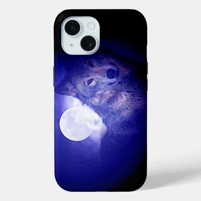 Funda De Case-Mate Para iPhone Wolf & Blue Night (Reverso )