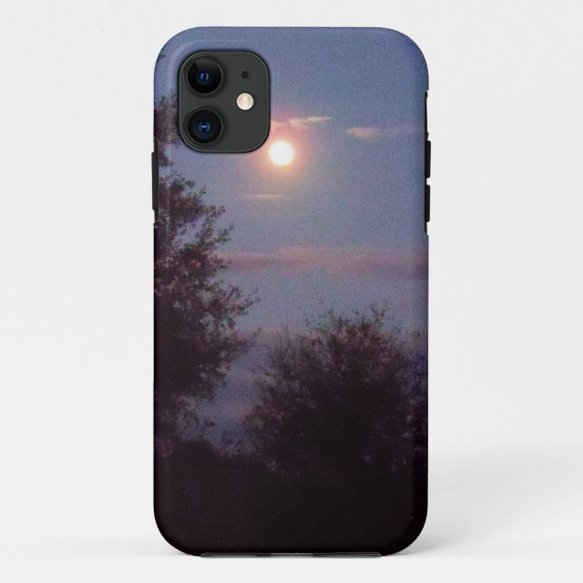 Funda De Case-Mate Para iPhone Wolf Moon lleno surgiendo (Reverso)