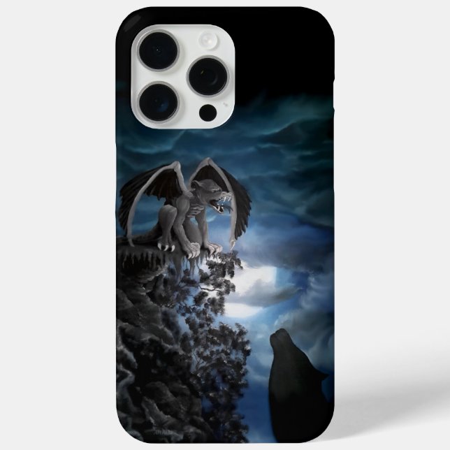 Funda De Case-Mate Para iPhone Wolf Moon - Wolf con Golem (Reverso )