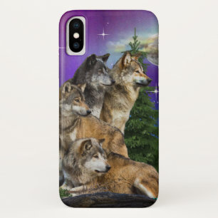 Funda Para iPhone X Wolf y Moon