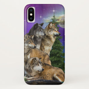 Funda Para iPhone X Wolf y Moon