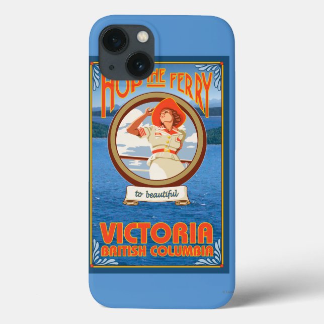 Funda De Case-Mate Para iPhone Woman Riding Ferry - Victoria, BC Canada (Reverso)