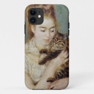 Funda Para iPhone 11 <Woman with a Cat> por Pierre-Auguste Renoir