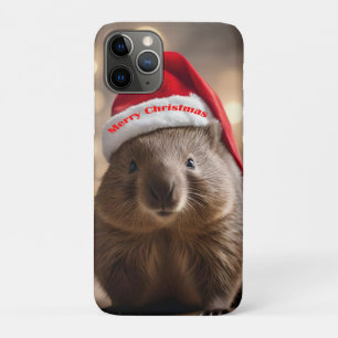 Funda Para iPhone 11 Pro "Wombat Wonderland: Una noche de Navidades acogedo