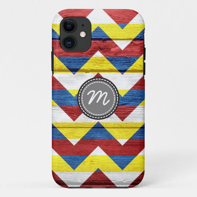 Funda De Case-Mate Para iPhone Wood aztec chevron zig patrón zag #8 (Reverso)