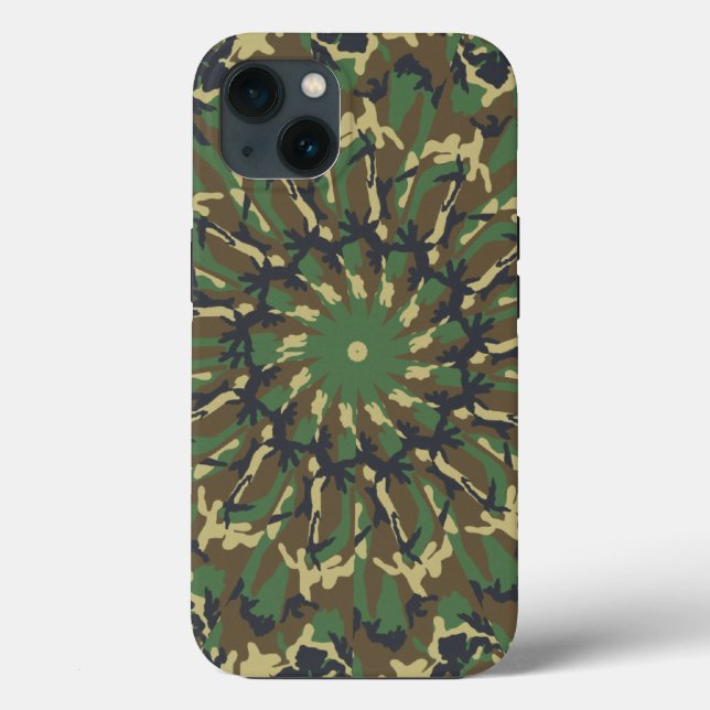Funda De Case-Mate Para iPhone Woodland Camo kaleidoscope (Reverso )