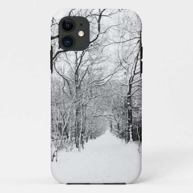 Funda De Case-Mate Para iPhone Woodland de invierno frío (Reverso)