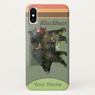 Funda Para iPhone X Woodland de oso negro