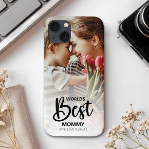 Funda Para iPhone 13 Worlds Best Mommy Modern Photo Gift for Mom