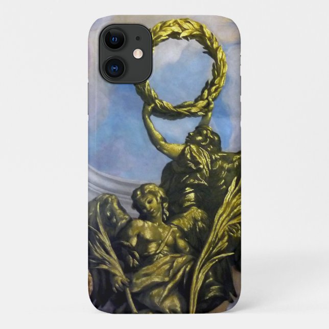 Funda De Case-Mate Para iPhone wreath de fresco de iglesia (Reverso)