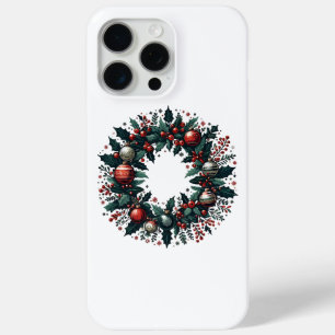 Funda Para iPhone 15 Pro Max Wreath navidades